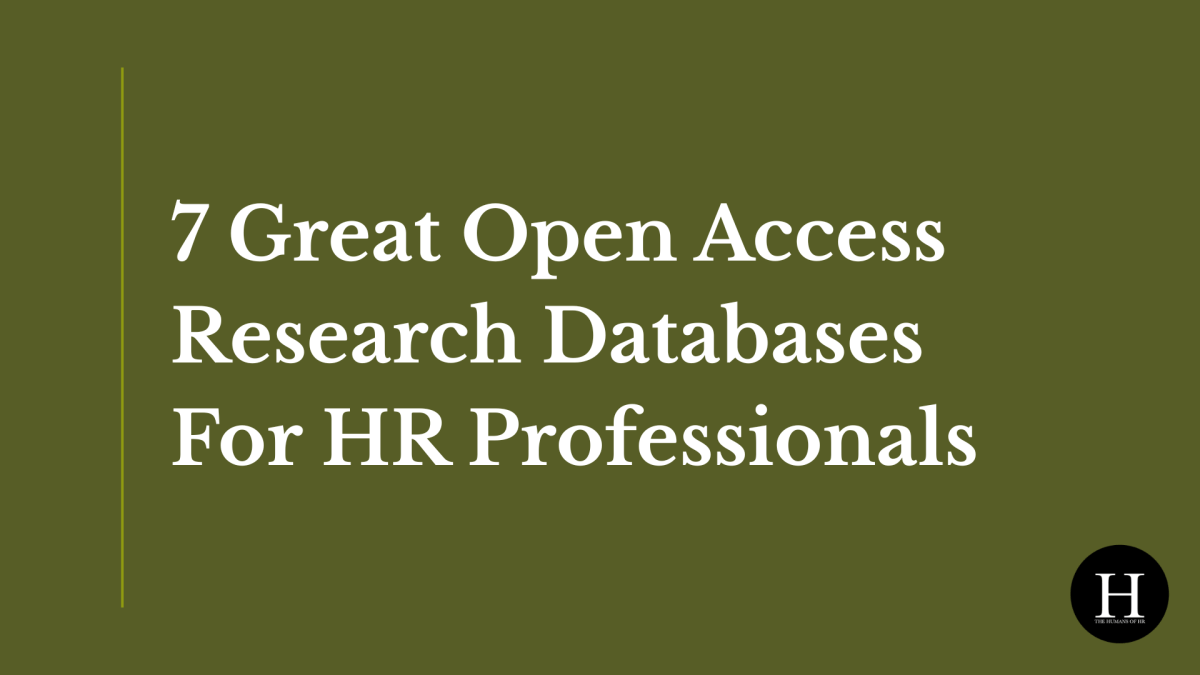 7 Great Open Access Research Databases For HR Professionals